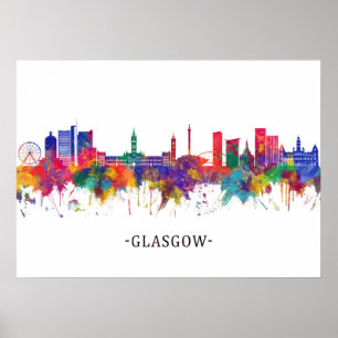Affiche Skyline écossaise de Glasgow