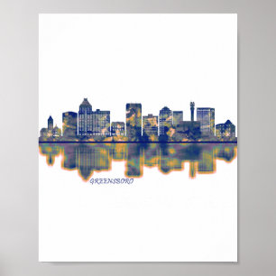 Affiche Skyline Greensboro