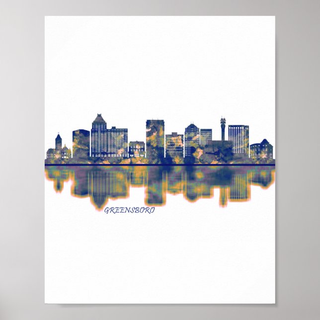 Affiche Skyline Greensboro (Devant)