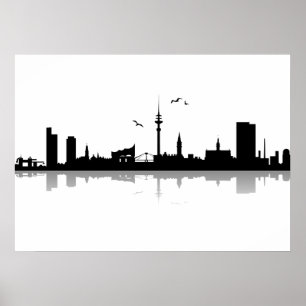 Affiche Skyline Hambourg