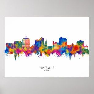 Affiche Skyline Huntsville Alabama