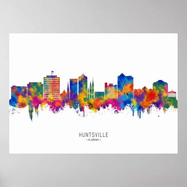 Affiche Skyline Huntsville Alabama (Devant)