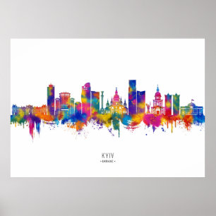 Affiche Skyline Kiev Ukraine