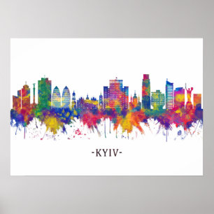 Affiche Skyline Kiev Ukraine