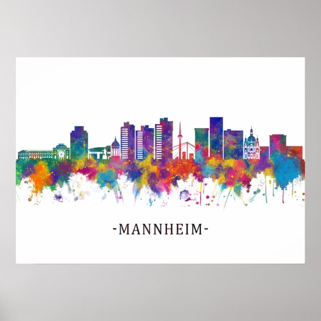 Affiche Skyline Mannheim Allemagne (Devant)