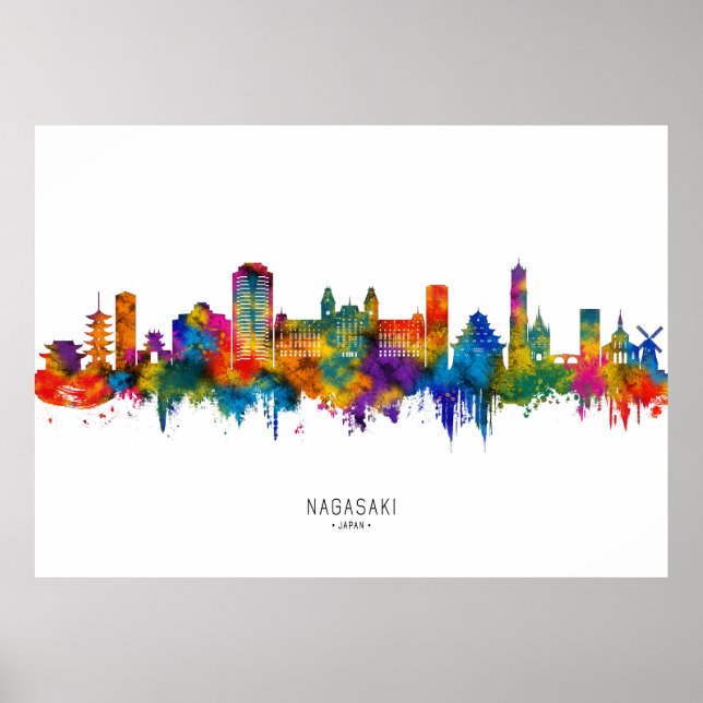 Affiche Skyline Nagasaki Japon (Devant)