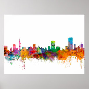 Affiche Skyline Pretoria Afrique du Sud