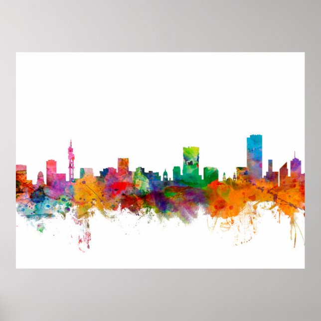 Affiche Skyline Pretoria Afrique du Sud (Devant)