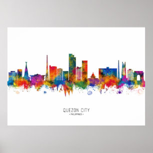 Affiche Skyline Quezon City Philippines