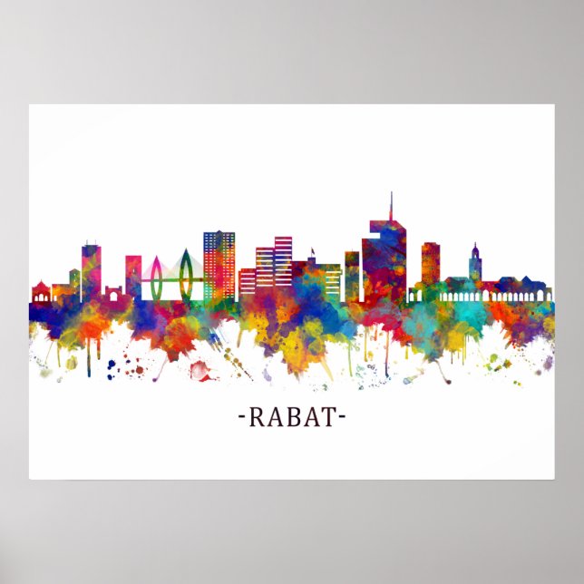 Affiche Skyline Rabat Maroc (Devant)