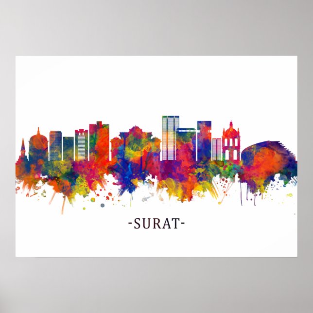 Affiche Skyline Surat India (Devant)