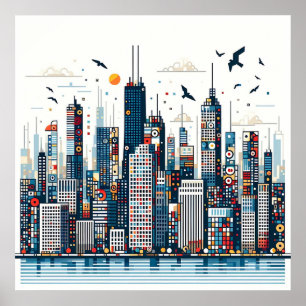 Affiche Skyline urbain