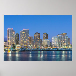 Affiche Skyline urbain de Waikiki
