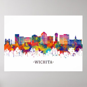 Affiche Skyline Wichita Kansas