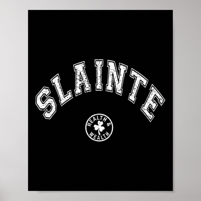 Affiche Slainte Irlandais Dit Boire Toast St patrick Da (Devant)