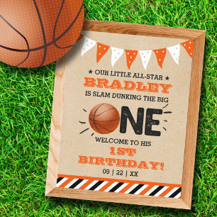 Affiche Slam Dunking The Big One Basketball 1er annivers