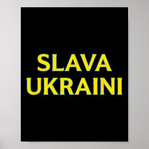 Affiche Slava Ukraïni – Couleurs Ukrainiennes Audacieuses