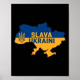Affiche Slava Ukraini Gloire à la chemise de l'Ukraine Sou