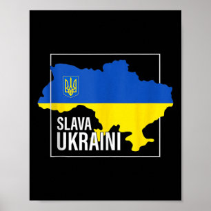 Affiche Slava Ukraini Gloire à l'Ukraine T-shirt Je suis a