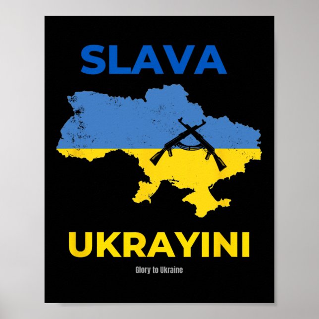 Affiche Slava Ukrayini Glory To Ukraine  (Devant)