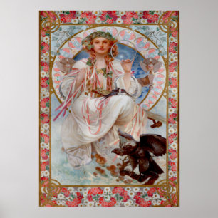 Affiche Slavia par Alphonse Mucha