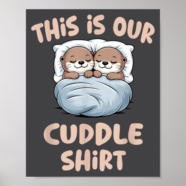 Affiche Sleeng Otter Couple This Is Our Cuddle  (Devant)
