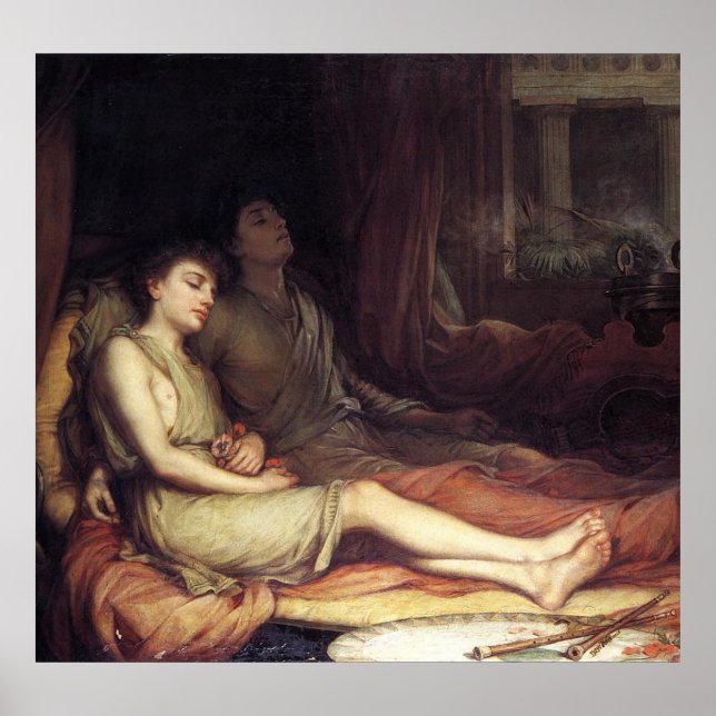 Affiche SLeEP AnD HiS HaLF-BRoTHER DeATH, par J Waterhouse (Devant)