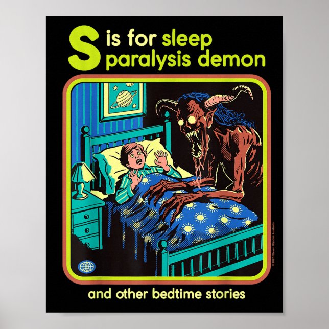 Affiche Sleep Paralysis Demon Sarcastic Retro Funny Adult  (Devant)