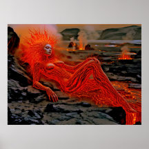 "Sleeping Magma" - Portrait de femme volcanique