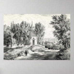 Affiche Sleepy Hollow Church Near Tarrytown NY - 1867