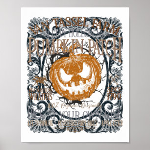Affiche Sleepy Hollow Citrouille cueillette ferme drôle Ha