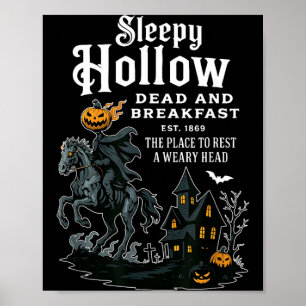 Affiche Sleepy Hollow Dead and Breakfast Établie 1869 Vint