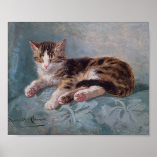 Affiche Sleepy Kitten par Henriette Ronner-Knip