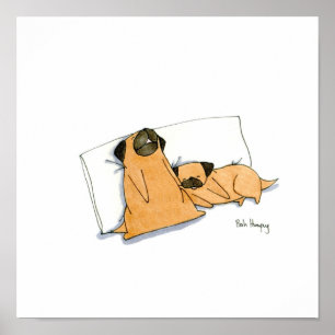 Affiche Sleepy Pugs