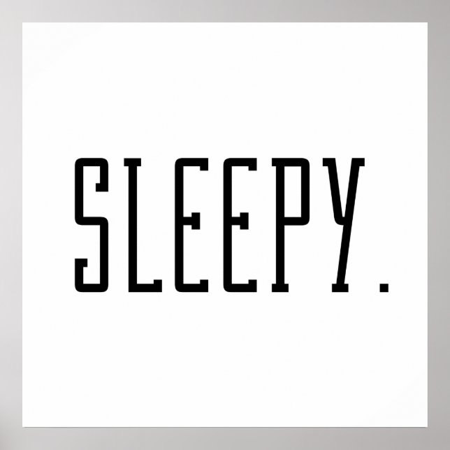 Affiche Sleepy. Typographie (Devant)