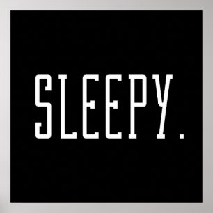 Affiche Sleepy. Typography
