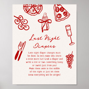 Affiche Slice Slice Baby Late Night Diapers Jeu imprimable