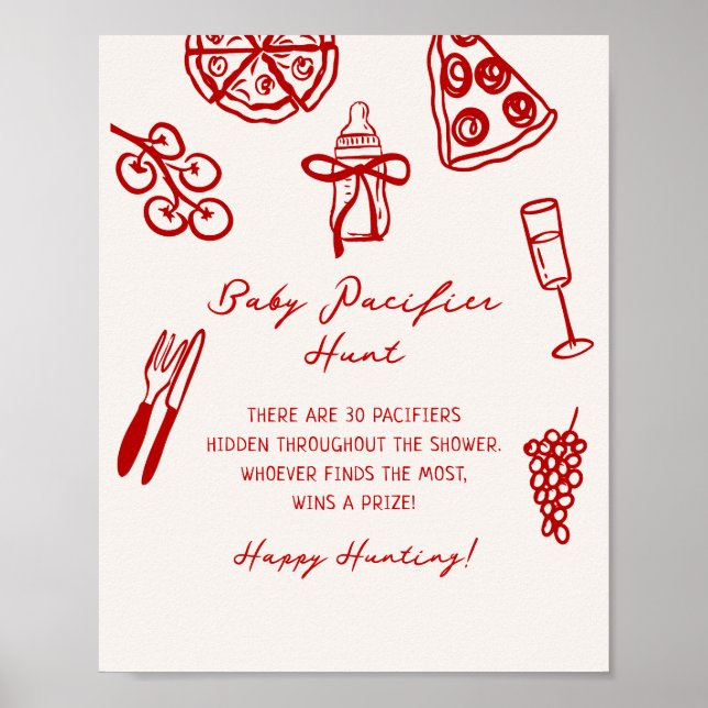 Affiche Slice Slice Baby Pacifier Chasse Jeu imprimable (Devant)