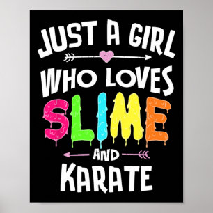 Affiche Slime Et Karate Graphisme Pour Filles Femmes