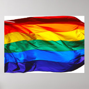 Affiche SlipperyJoe Gay pride Drapeau orteils de la vague 