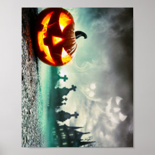 Affiche SlipperyJoe's Happy Halloween citrouille LGBTQIA c