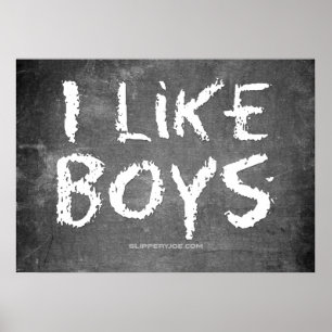 Affiche SlipperyJoe's I Like Boys sale Chalkboard écriture