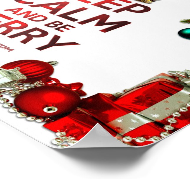 Affiche SlipperyJoe's Merry Christmas artistic tree (Coin)