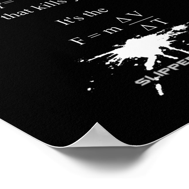 Affiche SlipperyJoe's Science mathématique splatter stickm (Coin)