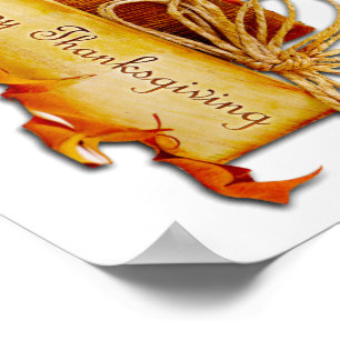 Affiche SlipperyJoe's Thanksgiving cors feuille corde LGBT