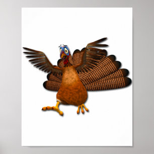 Affiche SlipperyJoe's Thanksgiving gobble de manière respo