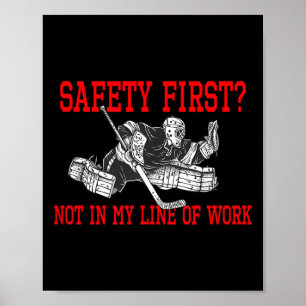 Affiche Slogan de sécurité d'abord pour le travail dangere