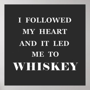 Affiche slogan de whisky