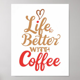 Affiche Slogan humoristique pour le café du matin