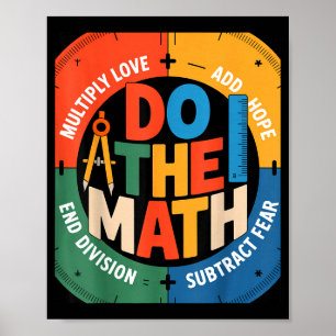 Affiche Slogan insring Amour Espoir Peur Faire Le Calcul S